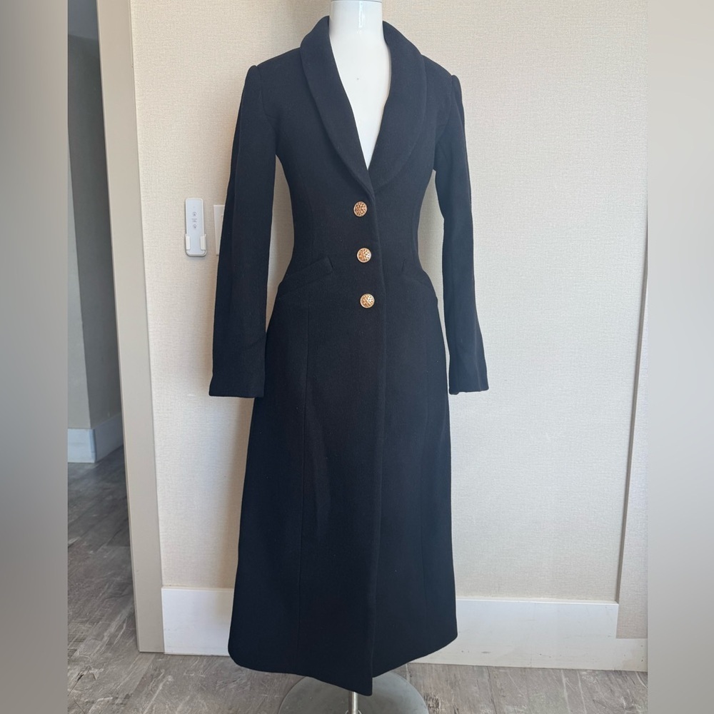 Reformation Eden Nipped Waist Coat Black - Size XS - Picture 4 of 13